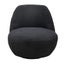 Baxter Boucle Swivel Chair - Black Carousel 2