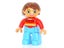 ®™DUPLO - Female, Med Blue Legs, Red Sweater, Diamond Pattern,~Retired 2017~ Carousel 2
