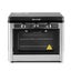 Devanti 3 Burner Portable Oven - Silver & Black Carousel 3
