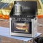 Devanti 3 Burner Portable Oven - Silver & Black Carousel 12