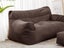 Two-Seater Bean Bag Chair-Dark Brown Carousel 3