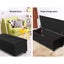 Artiss Large Fabric Storage Ottoman - Black Carousel 4