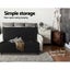 Artiss Large Fabric Storage Ottoman - Black Carousel 6