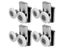 Promotion! 4Pcs Shower Door Wheels 23Mm Shower Door Rollers Heavy Duty Zinc Carousel 1