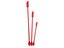 3Pcs Mini Spatula Silicone Spatula Set for Cosmetic Bottle Cosmetic Jar Red Carousel 2
