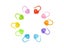 50/100pcs Heart Knitting Crochet Markers Locking Stitch Needle Clip Markers Carousel 7