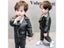 New Leather Boy Jacket Fleece Baby Jacket Kids Coats Autumn Winter Children Carousel 7