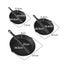 Non Stick Frying Pan Set 3pcs Cast Iron Steak Skillet Bbq Cookware Frypan Carousel 3