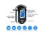Portable Digital LCD Breath Alcohol Detector Breathalyzer Alcoholmeter With 5 Carousel 4