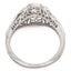 Antique Art Deco 18k White Gold 0.38ctw Diamond Filigree Bow Engagement Ring Carousel 5