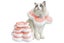 Cute Cat Cone Collar Anti-Bite Lick Wound Healing Protective Neck Collar -Pink Carousel 5