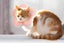 Cute Cat Cone Collar Anti-Bite Lick Wound Healing Protective Neck Collar -Pink Carousel 6