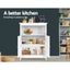 Artiss Buffet Sideboard Cabinet Kitchen Bathroom Storage Cupboard Hallway White Carousel 3