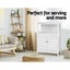 Artiss Buffet Sideboard Cabinet Kitchen Bathroom Storage Cupboard Hallway White Carousel 4
