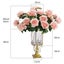 SOGA Clear Glass Cylinder Flower Vase with 4 Bunch 9 Heads Artificial Fake Si... Carousel 2