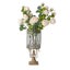 SOGA European Clear Glass Cylinder Flower Vase Solid Base with Gold Metal Pat... Carousel 2