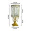 SOGA European Clear Glass Cylinder Flower Vase Solid Base with Gold Metal Pat... Carousel 6