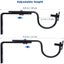 Adjustable Curtain Rod Brackets 20-28mm Curtain Rod Bracket (black) 2pcs Carousel 3