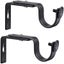 Adjustable Curtain Rod Brackets 20-28mm Curtain Rod Bracket (black) 2pcs Carousel 2