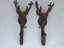 2 x Cast Iron Deer Coat Hooks Carousel 1