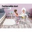 Keezi White Kids Vanity Dressing Table Stool Set Mirror Princess Children Makeup Carousel 4