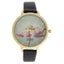 Charlotte Raffaelli CRF008 La Florale - Gold/Black Leather Strap Watch by Cha... Carousel 1