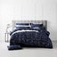 Logan and Mason Platinum Oakland Quilt Cover Set Navy Carousel 1