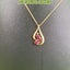 9CT PINK STONE & DIAMOND PENDANT (1.28G) & GOLD PLATED CHAIN Carousel 2