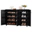 Louvered Door 4 Tier Shoe Storage Cabinet Carousel 4