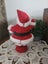 Genuine Vintage Flocked Santa 18cm #1 Carousel 3