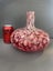 Beautiful red glass vase with gold accents Carousel 3