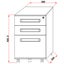 FlexiSpot CB31W Office Metal Filing Cabinet - 3 Drawers - Mobile Storage Unit - Carousel 3
