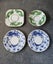 A Small Collection of English Made Chinese Dragon Plates with Gilded Rims. Carousel 2