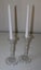 +++ STYLISH (2) GLASS CANDLE STICKS +++ Carousel 8
