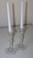 +++ STYLISH (2) GLASS CANDLE STICKS +++ Carousel 11