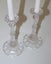 +++ STYLISH (2) GLASS CANDLE STICKS +++ Carousel 12