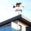 Weather Vane wind vane with Animal Ornament Metal Weather Vane with Arrow Orna Carousel 5