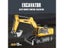 1/18 RC Spray Excavator Truck Alloy 17CH Engineering Vehicle Sound Lighting 680 Carousel 6