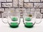 Retro Luminarc Green Glass Mugs x 4 Carousel 1