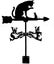 Weathercock Wind Direction Indicator Retro Stainless Steel wind vane Metal wea Carousel 1