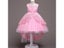 Red Flower Girl Trailer Puffy Wedding Dress For Girl's First Communion Evening Carousel 4