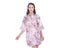Faux Silk Satin Floral Bathrobe Night Robe For Women Carousel 3