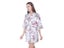 Faux Silk Satin Floral Bathrobe Night Robe For Women Carousel 4