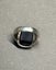 Vintage Art Deco Square Onyx Silver Ring (Adjustable) Carousel 5