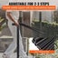 Step Handrail 2-3 Steps Outdoor Stair Railing Porch Single Post Handrail Carousel 4