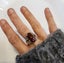 Vintage Red Jasper? & Sterling Silver ring size O Carousel 6
