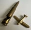 Vintage brass trench art airplane & bullet opener Carousel 1