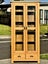 $1 RESERVE! ABSOLUTELY BEAUTIFUL ‘EARLY SETTER’ SOLID OAK GLASS CABINET! Carousel 4