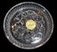 x5 Vintage Cristal d'Arques France Lead Crystal Coasters Embossed Floral Pattern Carousel 1