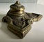 Antique brass inkwell Carousel 9